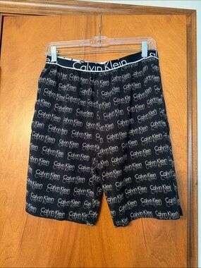 Calvin Klein Black Sleeping Shorts with White Logo
